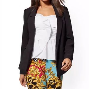 Slightly Oversized Soft Black Blazer Jacket